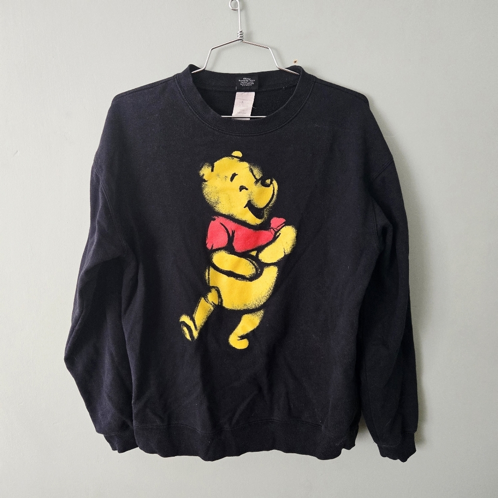 Disney Winnie the Pooh Black Crewneck Sweatshirt, size Small - Picture 2 of 6